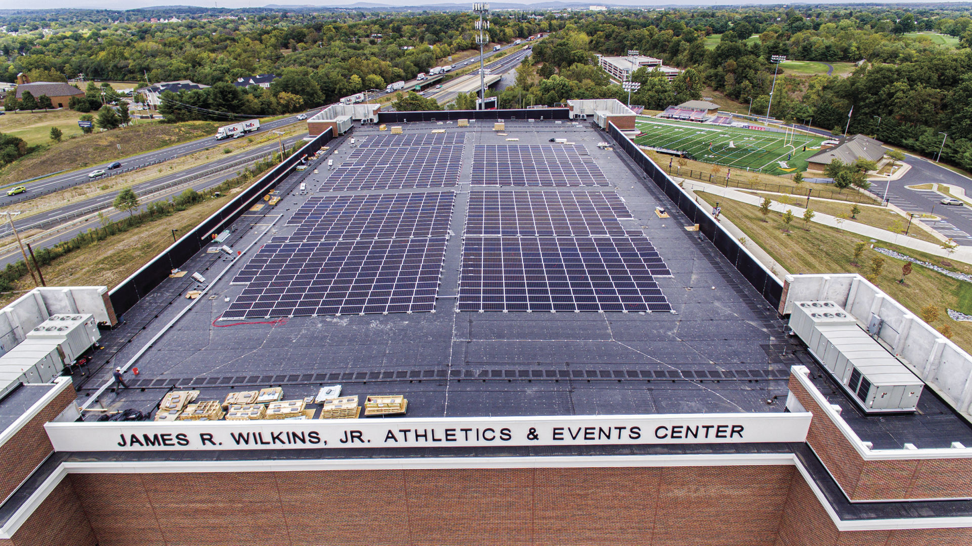 Su solar array on the roof